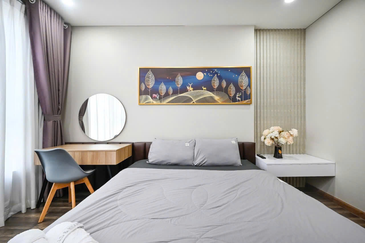 Ph&ograve;ng ngủ căn hộ I3-27.10 dự &aacute;n H&agrave; Đ&ocirc; Centrosa